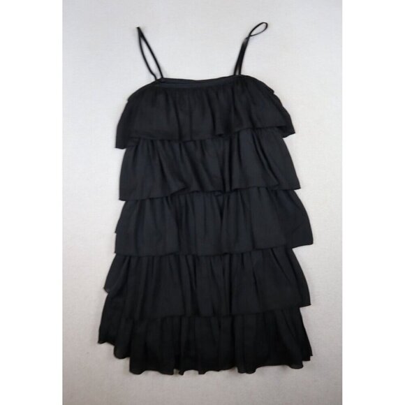 ERIN FETHERSTON FOR TARGET - WOMEN'S BLACK RUFFLE LAYERED DRESS - SIZE 7 - Picture 3 of 7